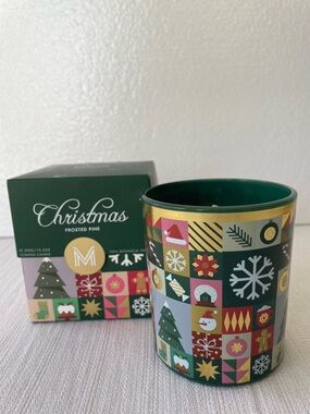 M&SENSE Christmas Collection Scented Candle Frosted Pine - New In Box